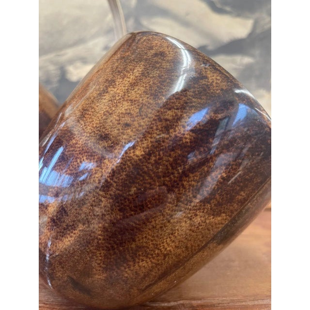 Wood 1970s Vintage Italian Mid-Century Modern Wooden Caddy Tortoiseshell Design Retro Deco For Sale - Image 7 of 8