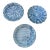 Vintage Blue and White Scalloped Japanese Dishes Set of Three For Sale