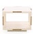 Parzinger Originals Rare Pair of Two-Tier White Lacquered Wood and Brass End Tables, C. 1960 For Sale - Image 4 of 7