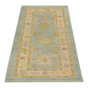 Modern Turkish Oushak Rug 3'1" x 6'9"