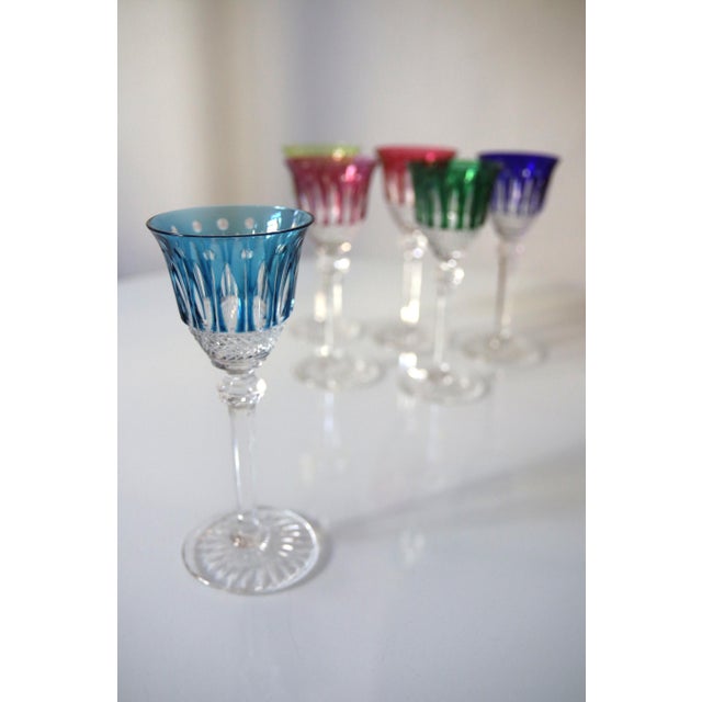 Mid-Century Modern Crystal Tommy Glasses from Saint-Louis, 1930s, Set of 6 For Sale - Image 3 of 18