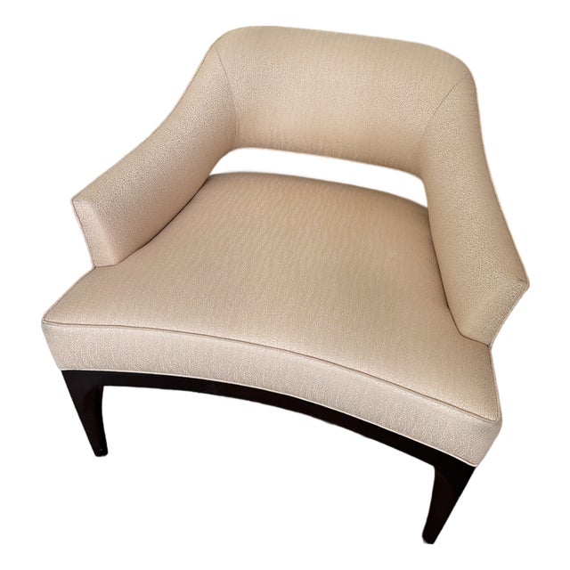 Mid-Century Club Chair in Jim Thompson Fabric For Sale