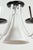 White & Black Murano 5 Arm Chandelier Fixture For Sale - Image 9 of 10