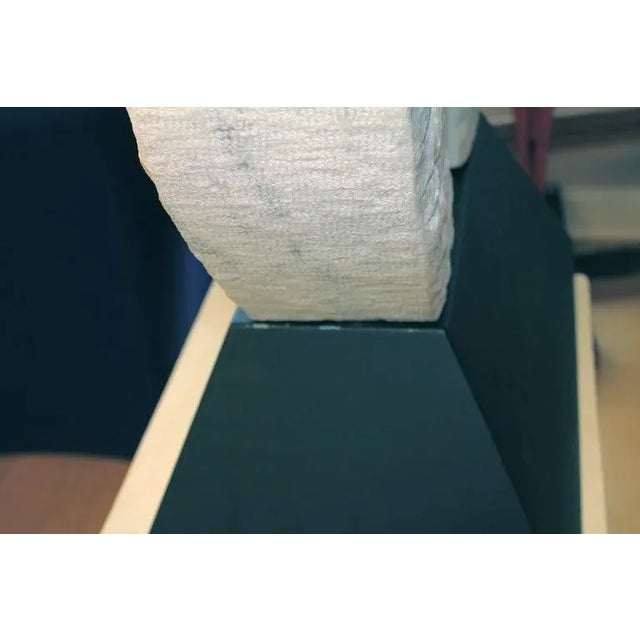 Late 20th Century Marble and Steel Sculpture For Sale - Image 5 of 9