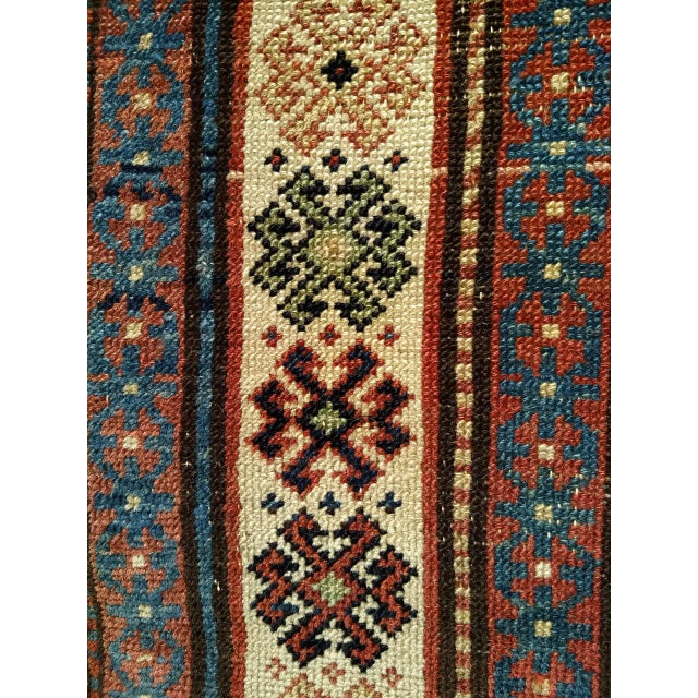 19th Century Persian Kurdish Bidjar Rug, Hand-Knotted Wool, Allover Paisley Pattern, Tan & Burgundy, 4x9 For Sale - Image 12 of 15