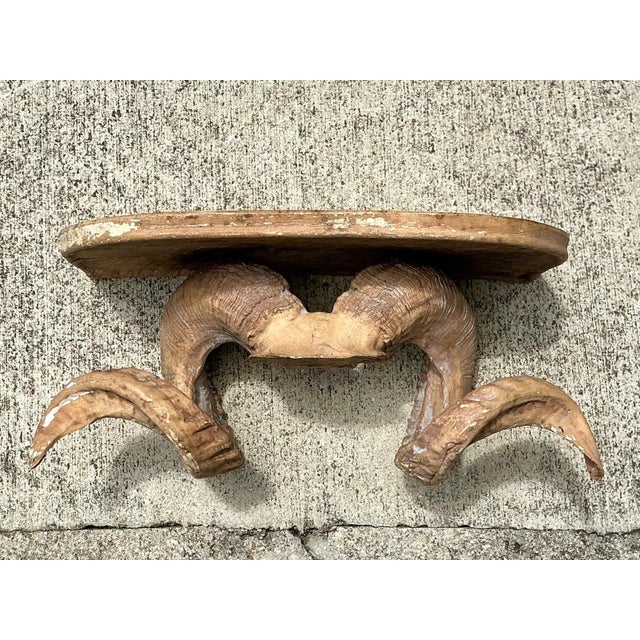 Late 20th Century Vintage Faux Ram’s Horn Bracket For Sale - Image 5 of 18