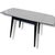 Extendable Dining Table with White Formica Top with Black Legs For Sale - Image 5 of 10