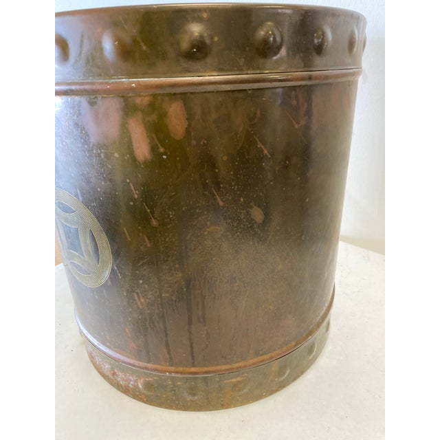 1960s Mid Century Brass Cachepot For Sale - Image 5 of 7