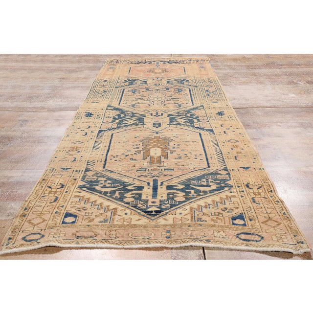 Vintage Persian Heriz Rug Runner, 03'03 X 10'00 For Sale - Image 9 of 10