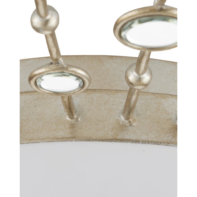 Contemporary Currey & Company Planisphere Silver Flush Mount For Sale - Image 3 of 5