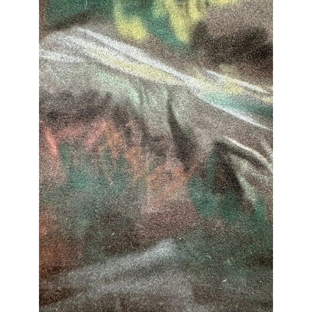 Rustic Henry Emil Salloch Original Pastelon Paper Tall Evergreen With Deciduous Trees, 1963. For Sale - Image 3 of 4