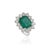VR Jewels Contemporary Empire Style 4.1ct Big Emerald Diamond 14k White Gold Ring Size 4 For Sale - Image 4 of 18