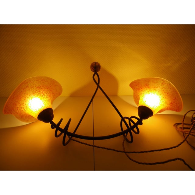 Counterweight Pendant Light in Gold-Plated Metal, 1970s For Sale - Image 11 of 18