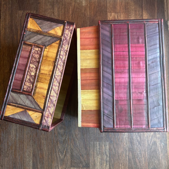 1930 Indonesian Sasak Lontar Palm Wedding Dowry Storage Box For Sale - Image 9 of 12