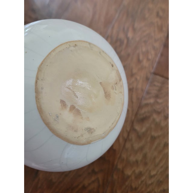 2010s Crackle Finish Double Gourd Vase For Sale - Image 5 of 5