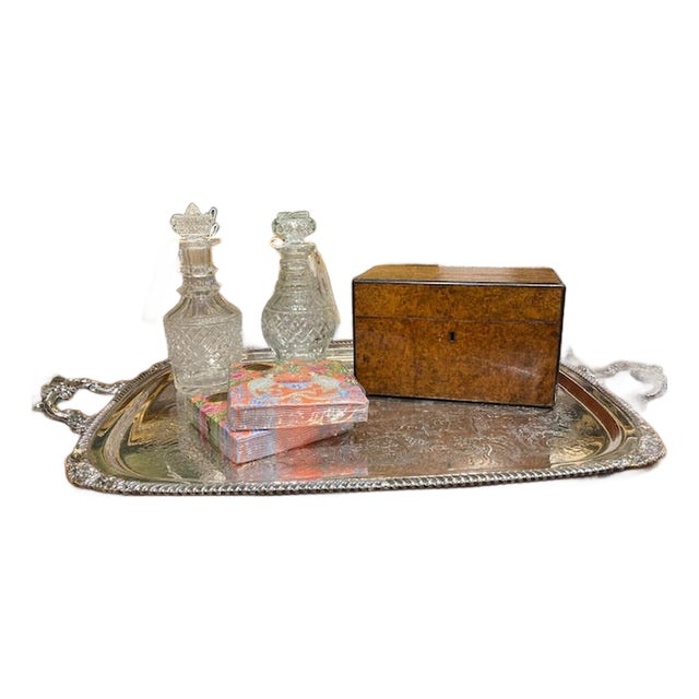 E. G. Webster and Son Silver over Copper Large Tray For Sale