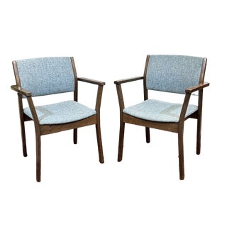 English Teak Armchairs, 1970s, Set of 2 For Sale
