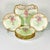 Victorian Late 1900s Antique French Victorian Hollywood Regency Limoges Pink Wisteria Dessert Plates and Platter - Set of 7 For Sale - Image 3 of 12
