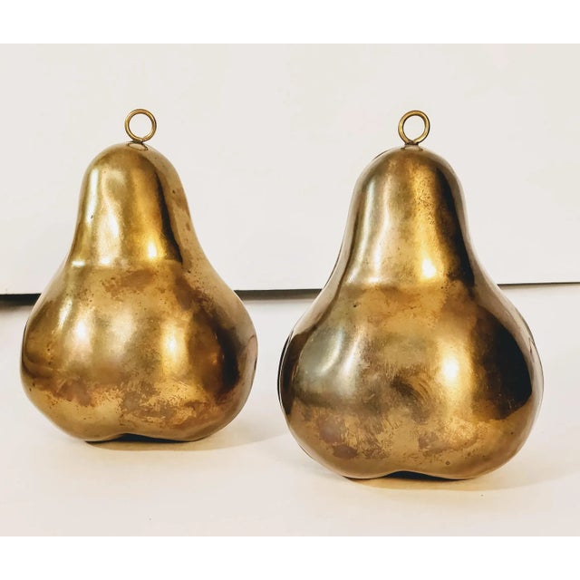 Mid Century Brass Pears Fruit - a Pair For Sale In Fayetteville, AR - Image 6 of 6