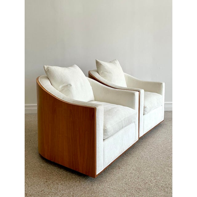 Vintage Kreiss Mambo Wood Swivel Chairs - A Pair For Sale - Image 9 of 12