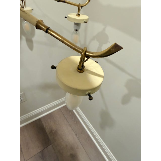 Mid-Century Modern Vintage Stilnovo 6 Arm Chandelier For Sale - Image 3 of 13