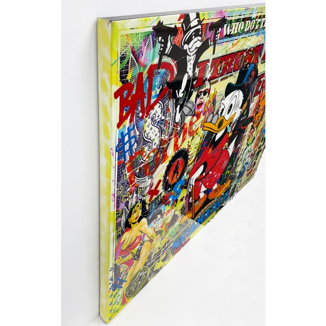 Original acrylic painting on canvas coated with resin. Hand signed on front; signed and titled on verso by Jozza. Canvas...