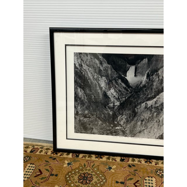 Design Plus Gallery presents a Black & White Photograph of Lower Falls of Yellowstone River in the Yellowstone Park,...