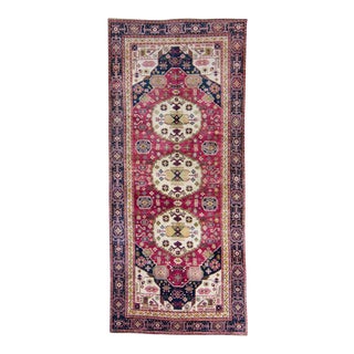 1940s Vintage Anatolian Red Wool Wide Hand-Knotted Rug For Sale