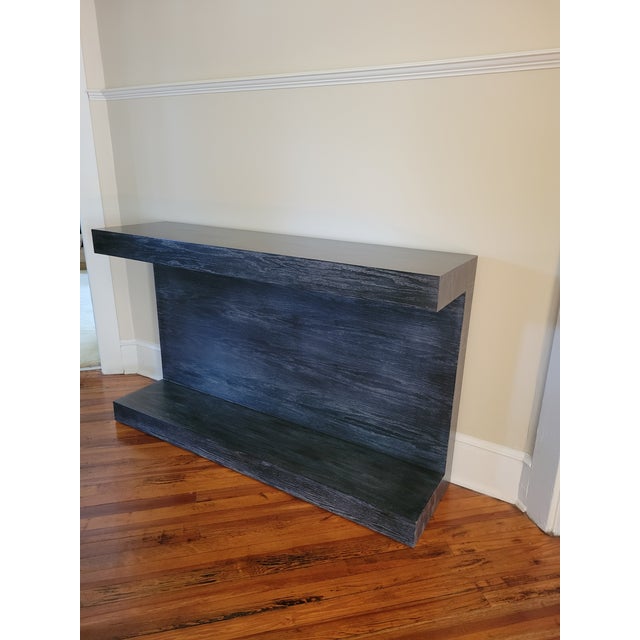 Transitional Niermann Weeks Cerused Oak "Marlene" Console For Sale - Image 3 of 8