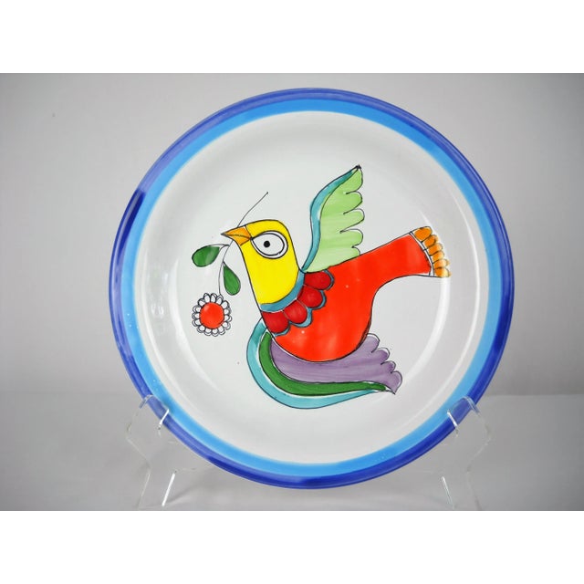 Late 20th Century Vietri Desimone Dove Plate For Sale - Image 5 of 7