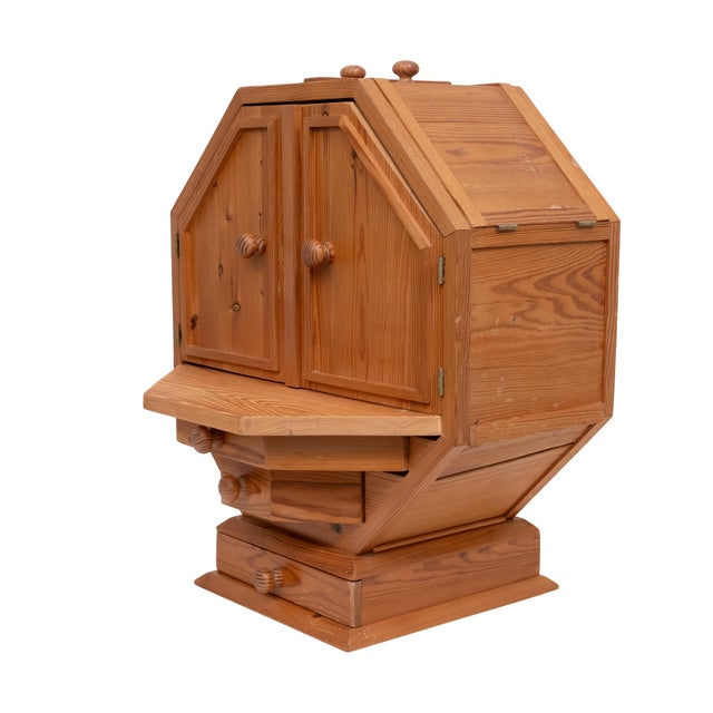 Vintage Metamorphic Pine Dry Bar, 1970s For Sale - Image 10 of 13