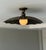 Add timeless character and artistic elegance to your interior with this handmade black antique brass semi-flush mount...