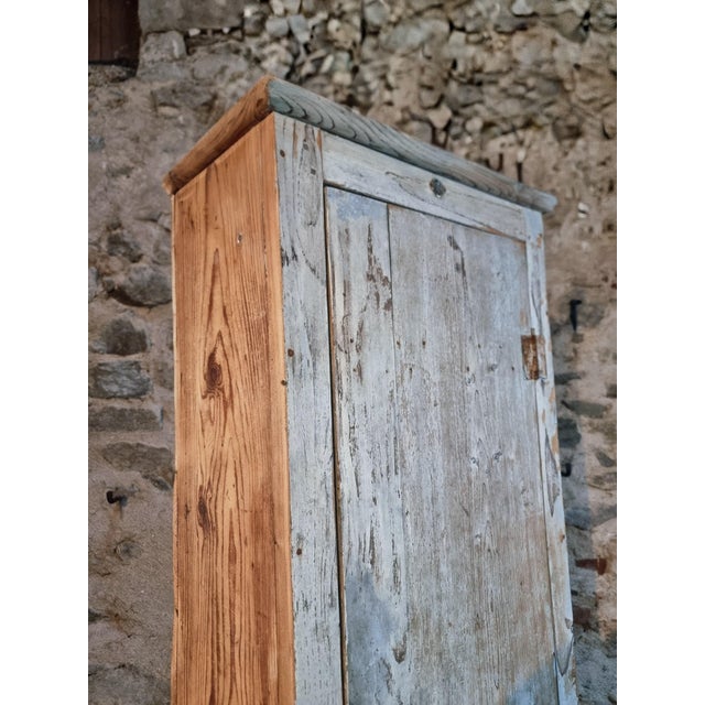 Blue Antique French Work Cabinet, 1900-1920 For Sale - Image 8 of 18