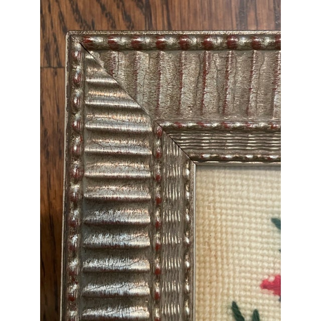 Late 20th Century Late 20th Century Vintage Framed Cross Stitch - Red Cardinal For Sale - Image 5 of 8