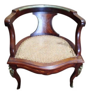 Louis XV Style Caned Office Chair