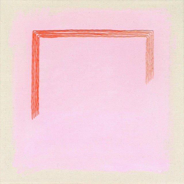 Not Yet Made - Made To Order Pair of Sage Green and Bright Magenta Pink Abstract Art Prints | Set of 2, 20 X 20 In. Prints, Unframed For Sale - Image 5 of 5