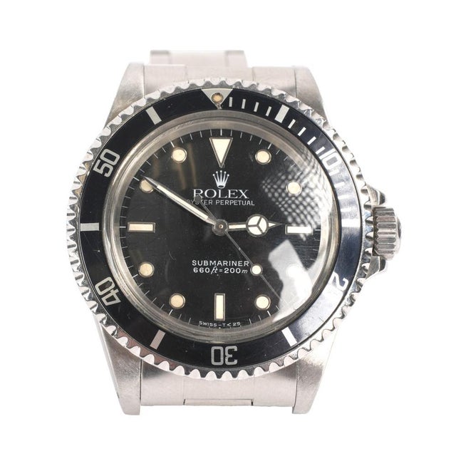 Vintage Rolex Submariner Stainless Steel "Spider Dial" Watch. Watch features a classic Submariner configuration with a...