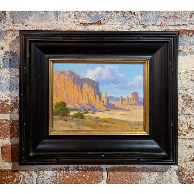 David Chapple -Monument Valley Landscape, Arizona-Impressionist Oil Painting California Impressionist - Oil painting on...