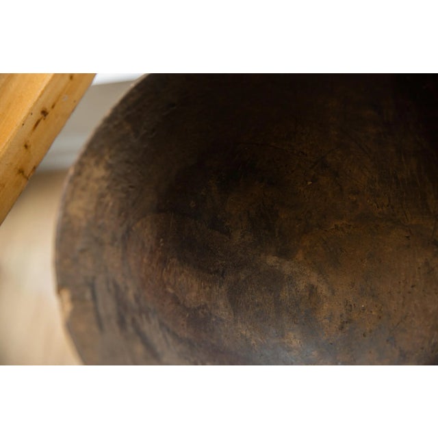 African Vintage African Wooden Bowl For Sale - Image 3 of 7