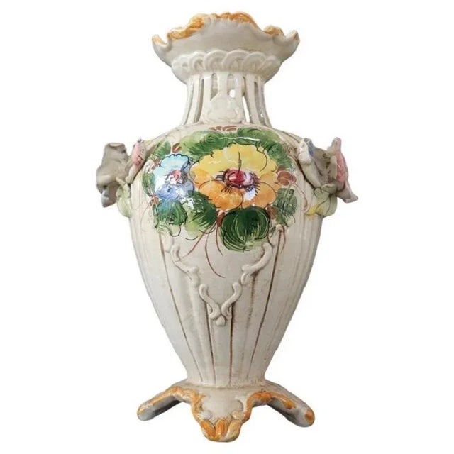 Hand-Painted Ceramic Vase by Bassano, 1990s For Sale - Image 11 of 11