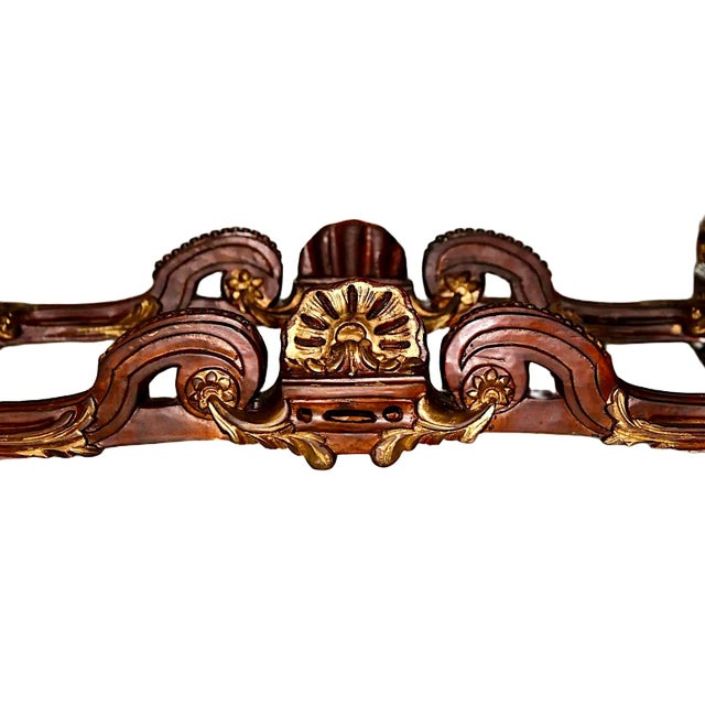 1960s Louis XIV-style Leather-Upholstered Window or Hallway Bench For Sale - Image 5 of 7