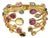 Bochic “Capri” Ruby & Multi Natural Gem Cuff Set In 18K Gold & Silver For Sale