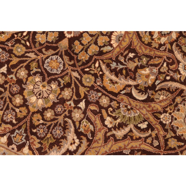 1990s Boho Chic 1990's Pak-Persian Brown/Beige Wool Rug - 6'2'' X 9'3'' For Sale - Image 5 of 9