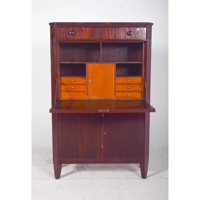 Wood Portuguese Abattant Desk, 1890s For Sale - Image 7 of 15