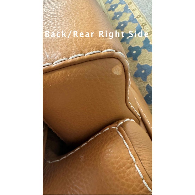 Roche Bobois Ascot Tan Leather Sofa For Sale - Image 9 of 10