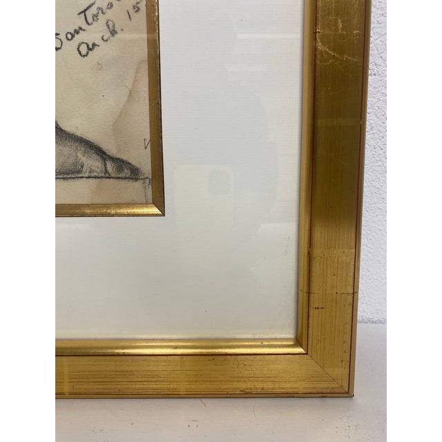 Early 20th Century Male Nude Artist Study Charcoal on Paper. For Sale In Philadelphia - Image 6 of 10