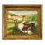 Late 20th Century Realist Oil Painting, Shepherdess With Herd of Cows, Framed, 32"w For Sale