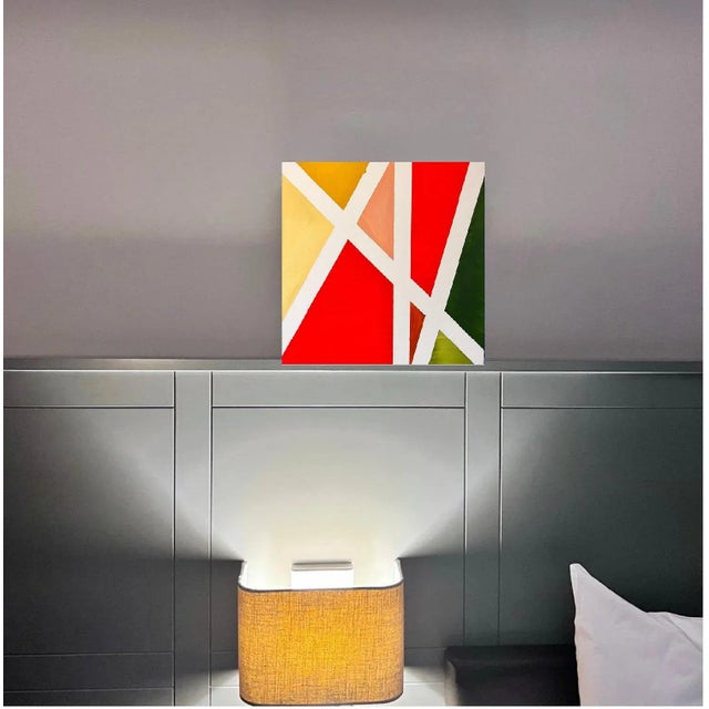 Orange "Autumn Kites" Contemporary Original Geometric Abstract Painting by Shabs Beigh For Sale - Image 8 of 9