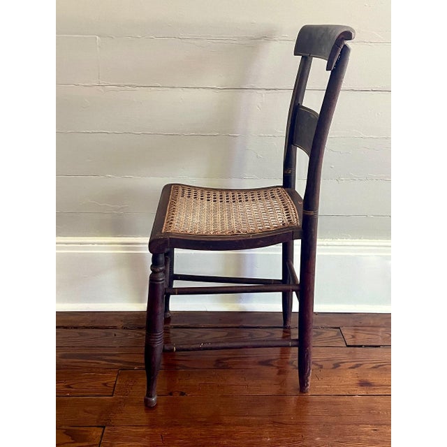 Antique Primitive Painted New England Chairs, set of 4 For Sale - Image 9 of 15