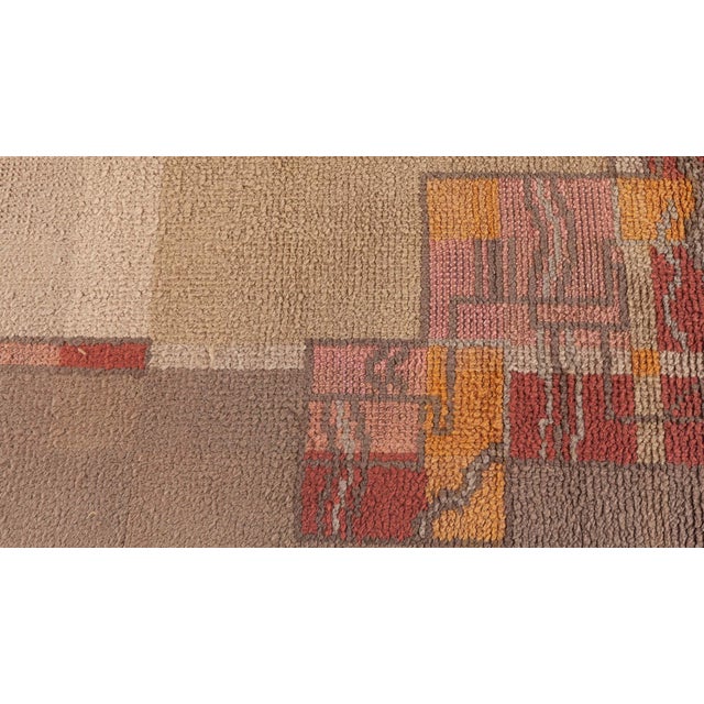 Art Deco Doris Leslie Blau Vintage French Art Deco Rug For Sale - Image 3 of 9